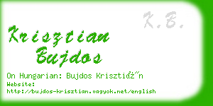 krisztian bujdos business card